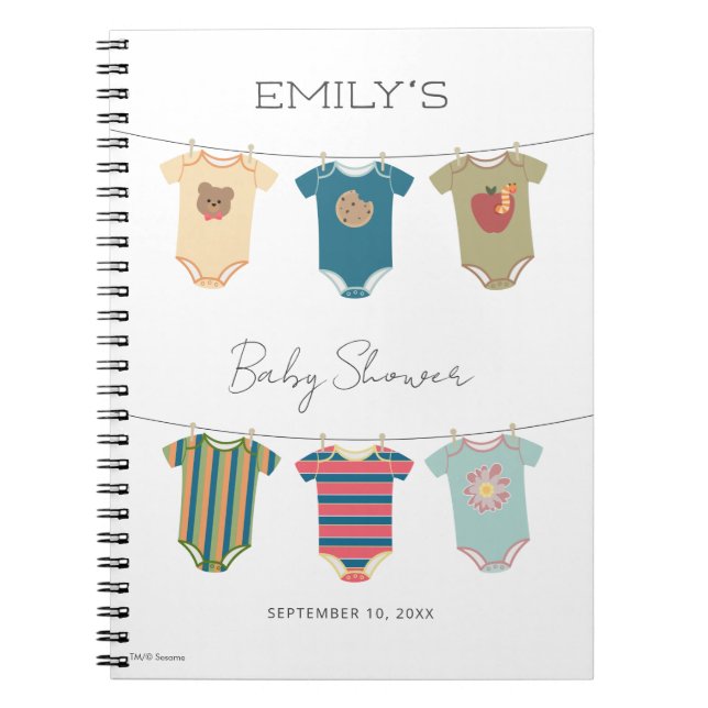 Sesame Pals Bodywear Baby Shower Anteckningsbok (Framsidan)