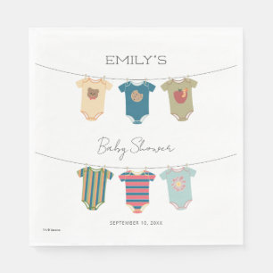 Sesame Pals Bodywear Baby Shower Pappersservett