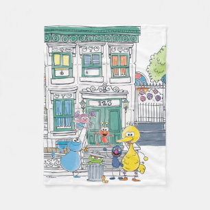 Sesame Pals Doodley Graphic Fleecefilt