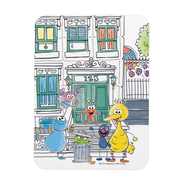 Sesame Pals Doodley Graphic Magnet (Vertikal)