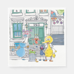 Sesame Pals Doodley Graphic Pappersservett