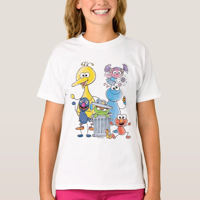 Sesame Pals Doodley Graphic T Shirt (Framsida)