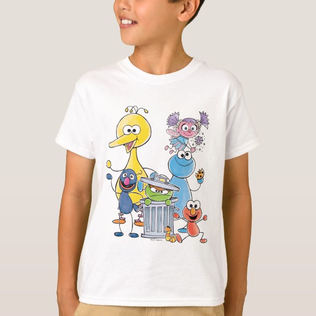 Sesame Pals Doodley Graphic T Shirt (Framsida)