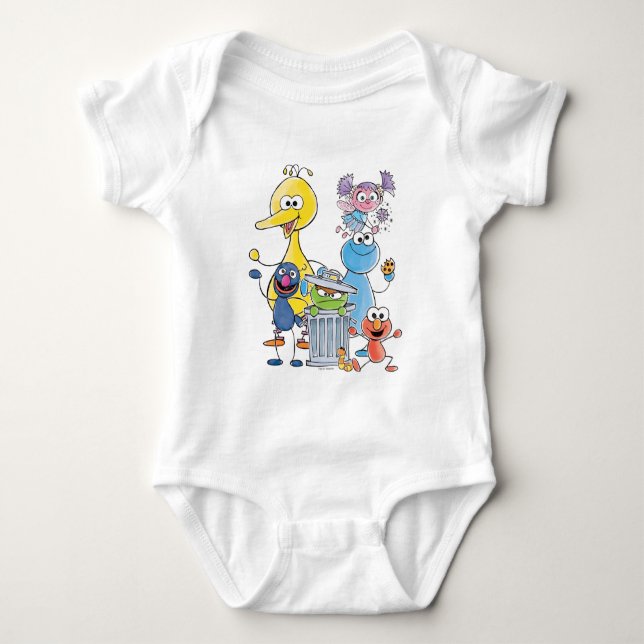 Sesame Pals Doodley Graphic T Shirt (Framsida)