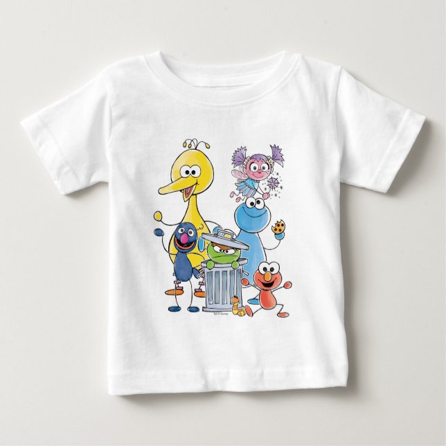 Sesame Pals Doodley Graphic T Shirt (Framsida)