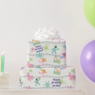 Sesame Pals Piñata Party Mönster Presentpapper