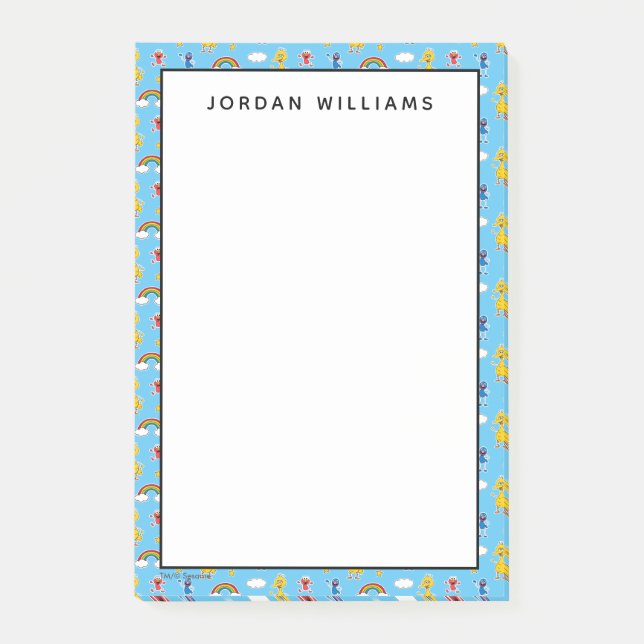 Sesame Pals Rainbow Doodley Mönster Post-it Block (Framsida)