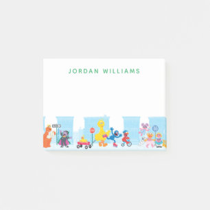 Sesame Pals Walking Along Sesame Street Mönster Post-it Block