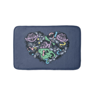 Sesame Sesame   Count von Count Doodle Heart Badrumsmatta