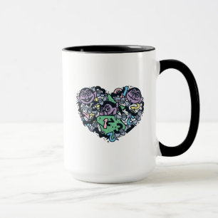Sesame Sesame Count von Count Doodle Heart Mugg
