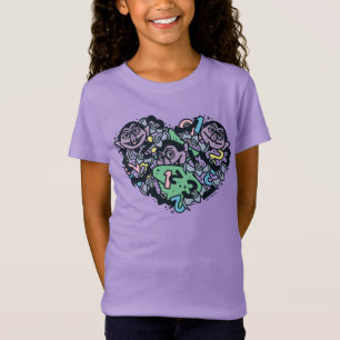 Sesame Sesame Count von Count Doodle Heart T Shirt