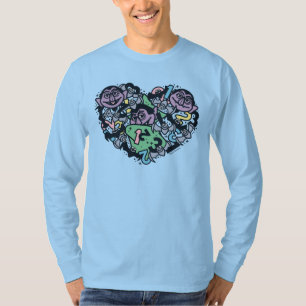 Sesame Sesame   Count von Count Doodle Heart T Shirt