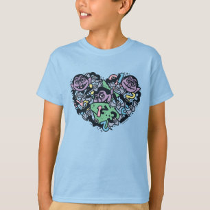 Sesame Sesame Count von Count Doodle Heart T Shirt