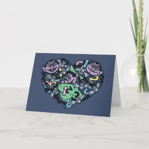 Sesame Sesame   Greve von Count Doodle Heart Helgkort