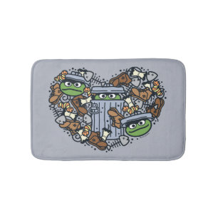 Sesame Sesame   Oscar Grouch Doodle Heart Badrumsmatta