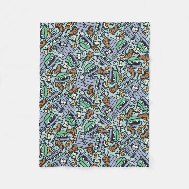 Sesame Sesame | Oscar Mönster i Grouch Fleecefilt (Framsidan)