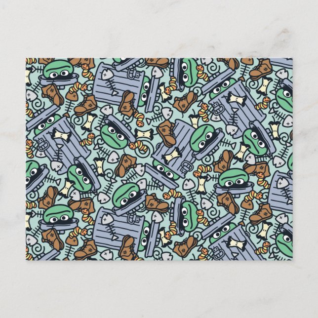 Sesame Sesame | Oscar the Grouch Mönster Vykort (Framsida)