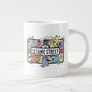 Sesame Sesame Sesame Pals Doodle-skylt Jumbo Mugg