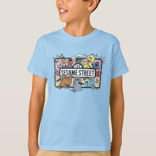 Sesame Sesame Sesame Pals Doodle-skylt T Shirt