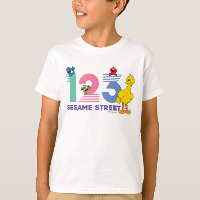 Sesame Street 123 T Shirt (Framsida)