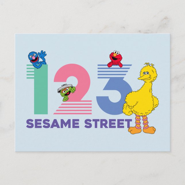 Sesame Street 123 Vykort (Framsida)