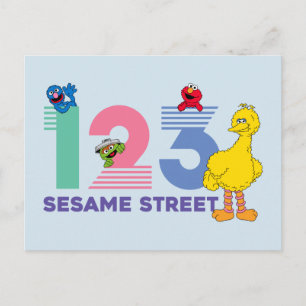 Sesame Street 123 Vykort