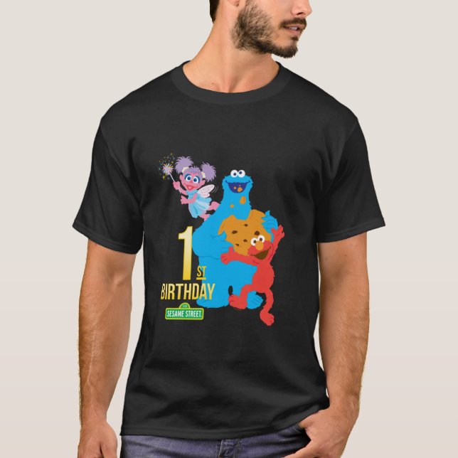 Sesame Street 1:a födelsedag T Shirt (Framsida)