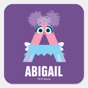 Sesame Street   A är för Abby Fyrkantigt Klistermärke