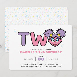 Sesame Street   Abby Cadabby 2-årsdag Inbjudningar