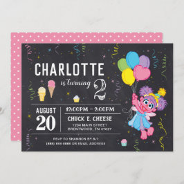 Sesame Street | Abby Cadabby Chalkboard Birthday Inbjudningar