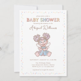 Sesame Street Abby Cadabby Confetti Baby Shower Inbjudningar