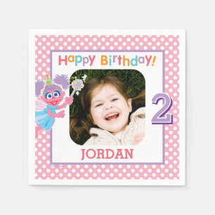 Sesame Street Abby Polka Dot Birthday Pappersservett