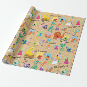 Sesame Street Afack Windows Mönster Presentpapper