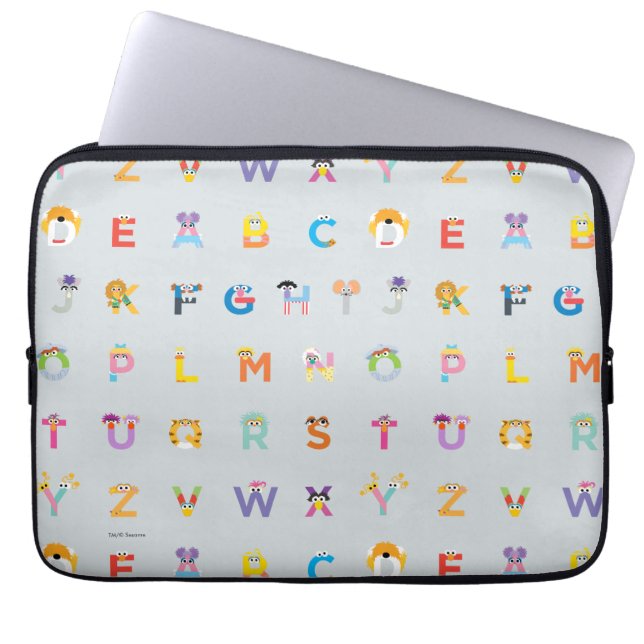 Sesame Street | Alfabetets bokstäver Laptop Fodral (Framsidan)