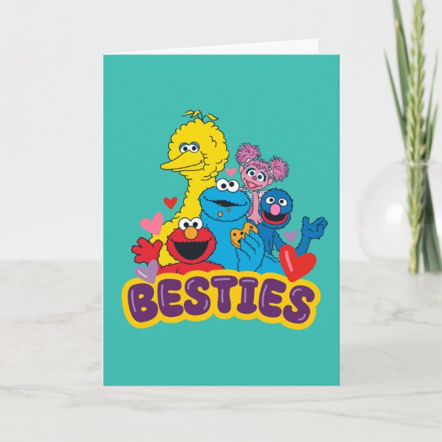 Sesame Street Alla hjärtans dag Bästa vänner Helgkort (Framsida)