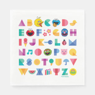 Sesame Street Alphabet Pappersservett