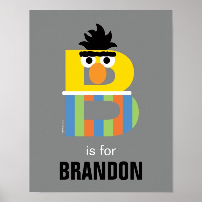 Sesame Street | B är för Bert Poster (Framsidan)