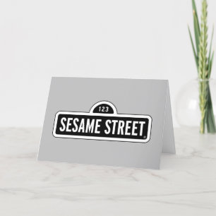 Sesame Street B&W-Logotyp Helgkort
