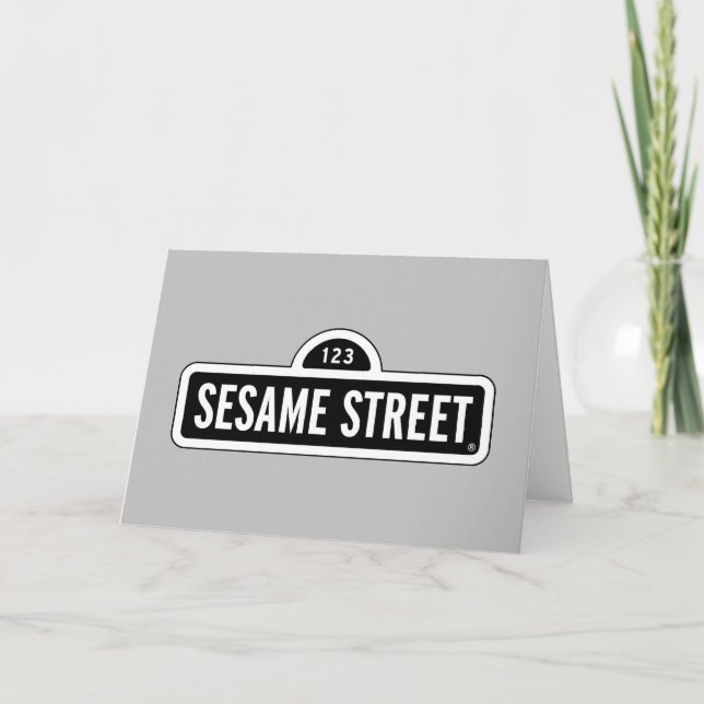 Sesame Street | B&W-Logotyp Helgkort (Framsida)