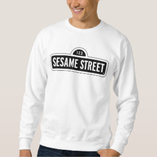 Sesame Street B&W-Logotyp Lång Ärmad Tröja