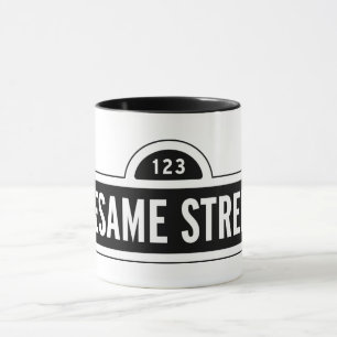 Sesame Street B&W-Logotyp Mugg