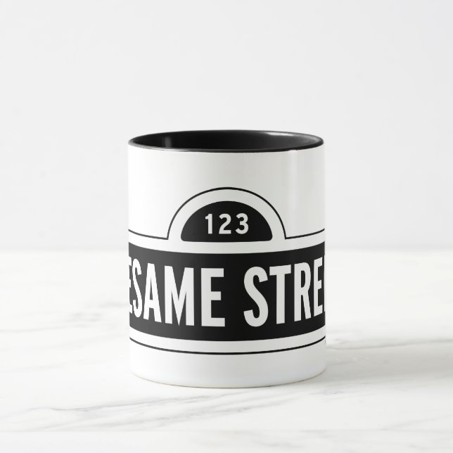 Sesame Street | B&W-Logotyp Mugg (Center)