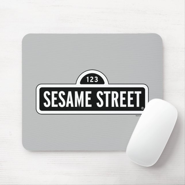 Sesame Street | B&W-Logotyp Musmatta (Med mus)