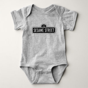 Sesame Street   B&W-Logotyp T Shirt