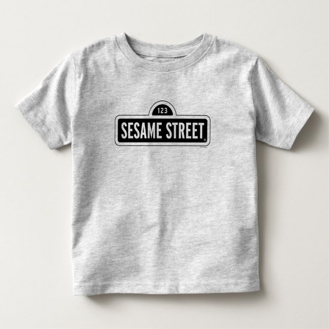 Sesame Street | B&W-Logotyp T Shirt (Framsida)