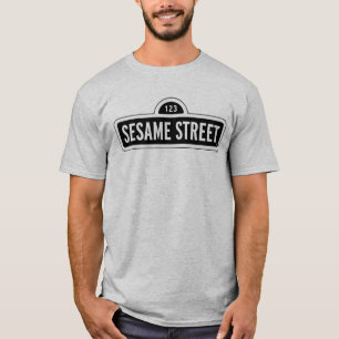 Sesame Street B&W-Logotyp T Shirt