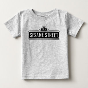 Sesame Street   B&W-Logotyp T Shirt