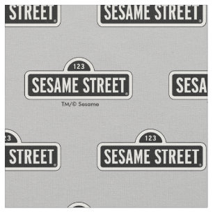 Sesame Street B&W-Logotyp Tyg