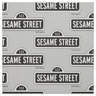Sesame Street   B&W-Logotyp Tyg