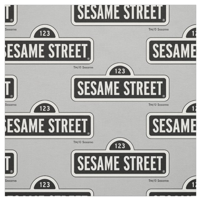 Sesame Street | B&W-Logotyp Tyg (Provkarta)